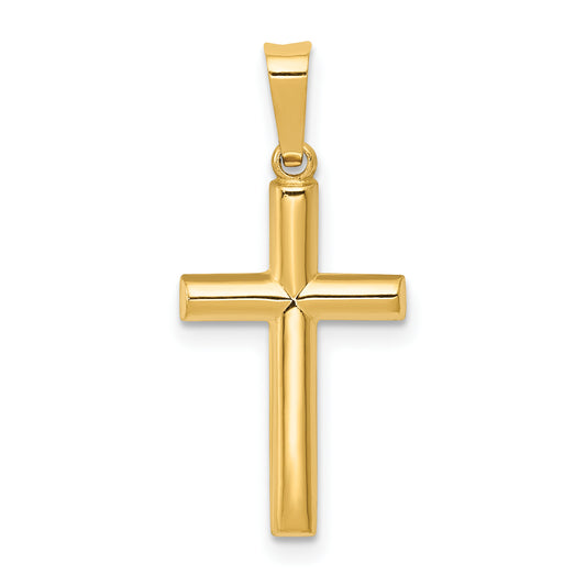 14k Yellow Gold 14k Hollow Cross Pendant