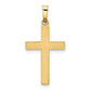 14k Yellow Gold 14k Hollow Cross Pendant