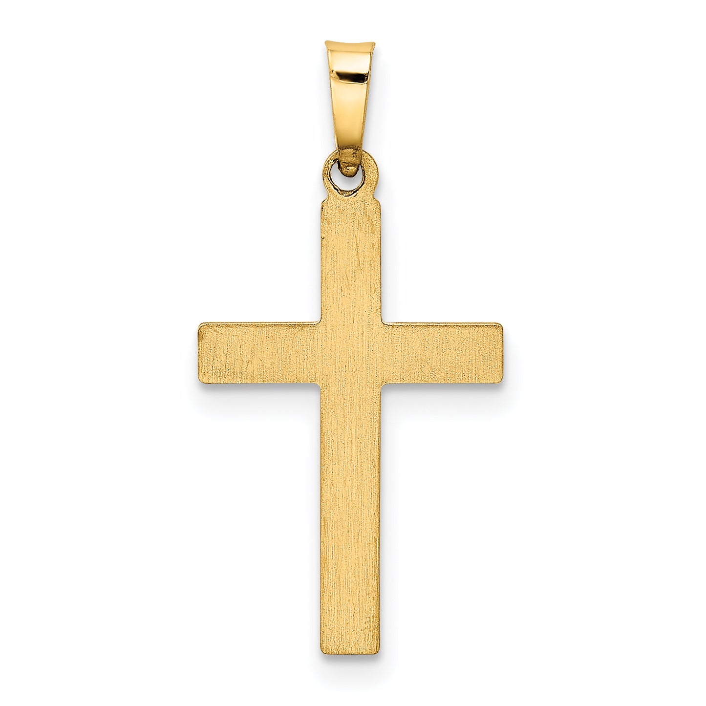 14k Yellow Gold 14k Hollow Cross Pendant