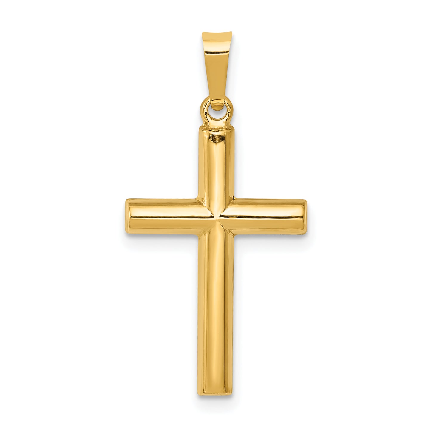 14k Yellow Gold 14k Hollow Cross Pendant