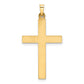 14k Yellow Gold 14k Hollow Cross Pendant