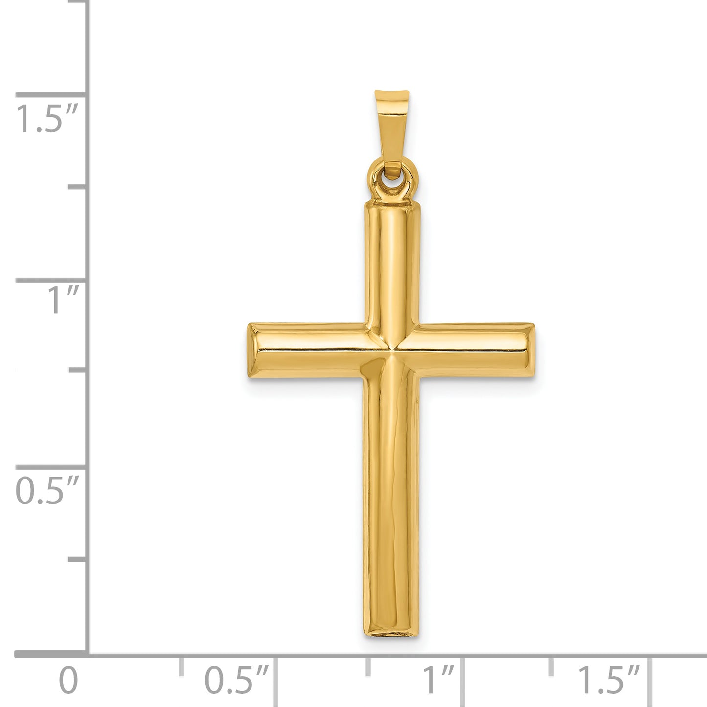 14k Yellow Gold 14k Hollow Cross Pendant