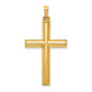 14k Yellow Gold 14k Hollow Cross Pendant