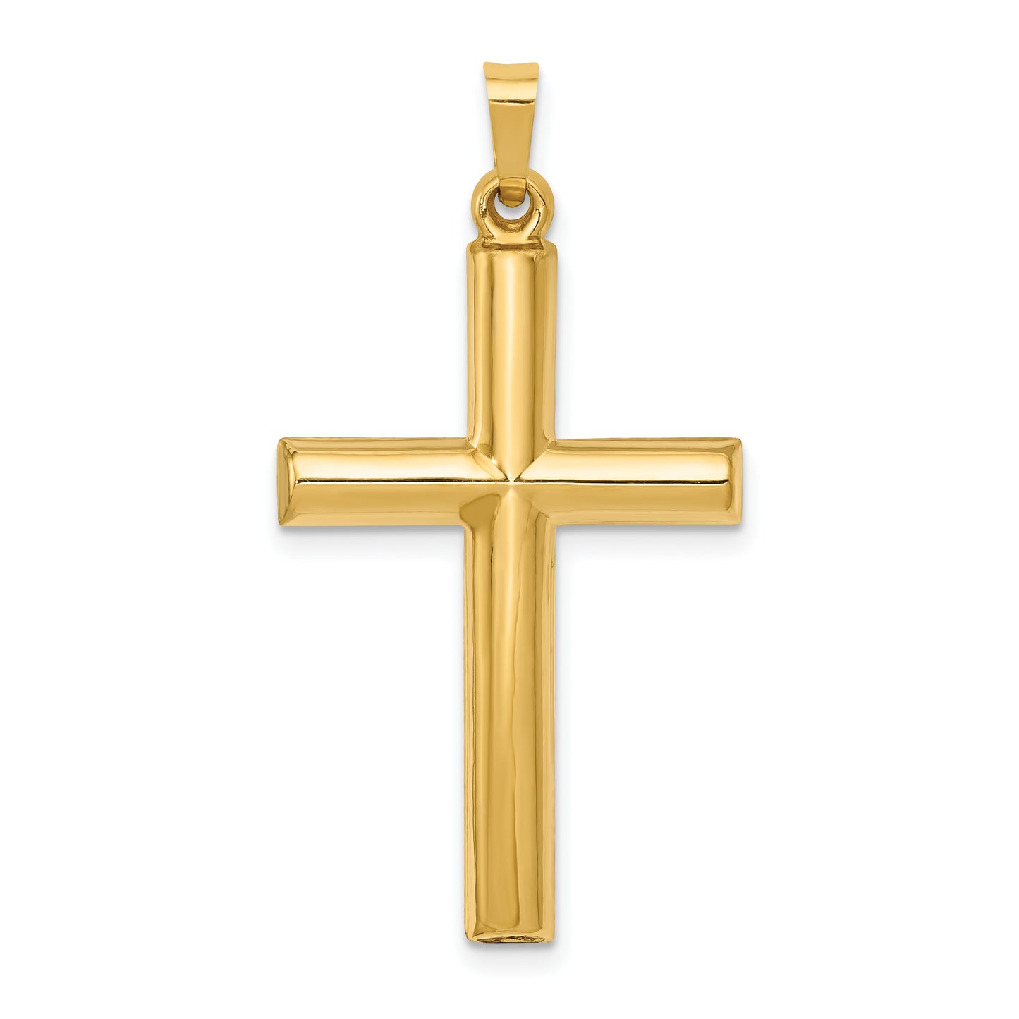 14k Yellow Gold 14k Hollow Cross Pendant