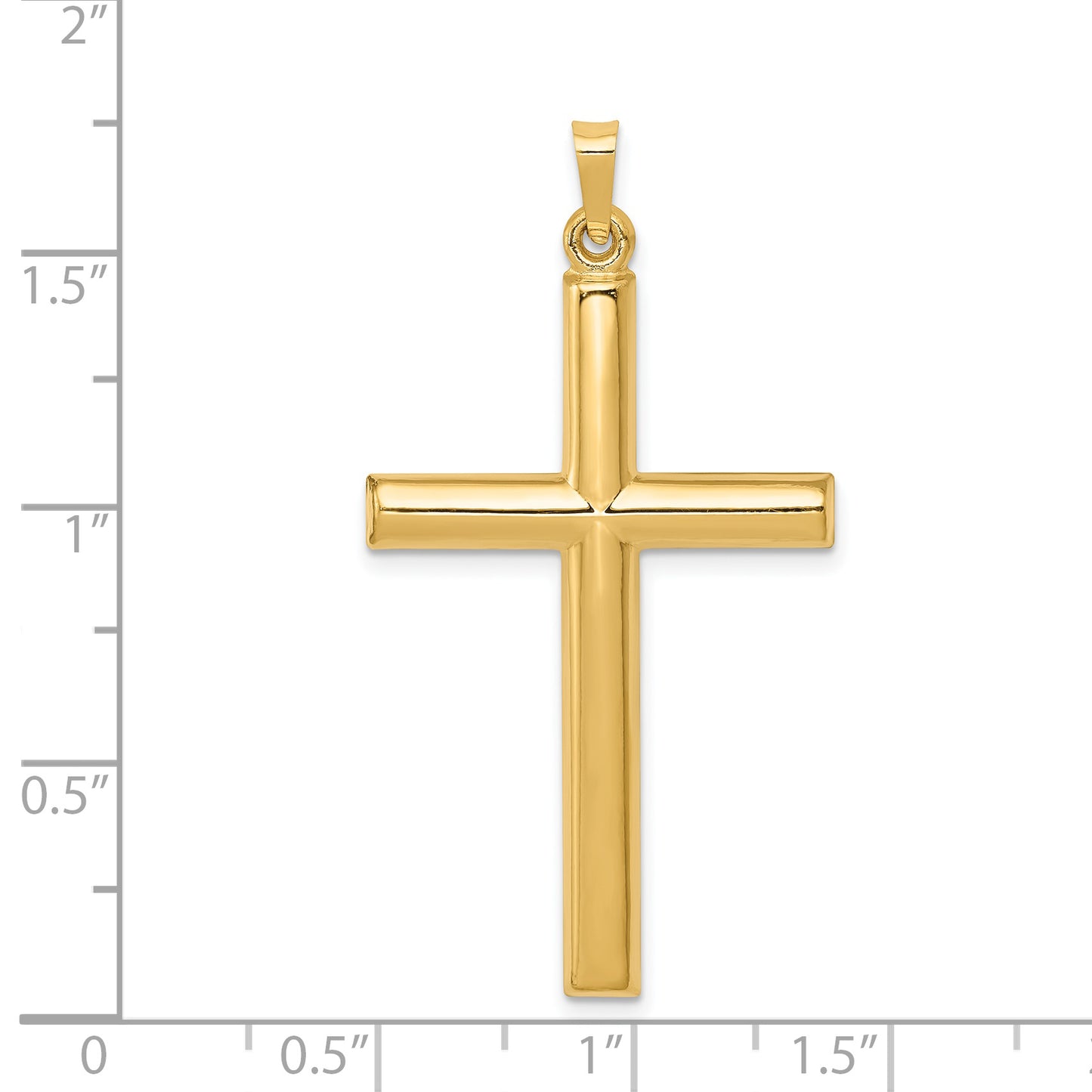 14k Yellow Gold 14k Hollow Cross Pendant