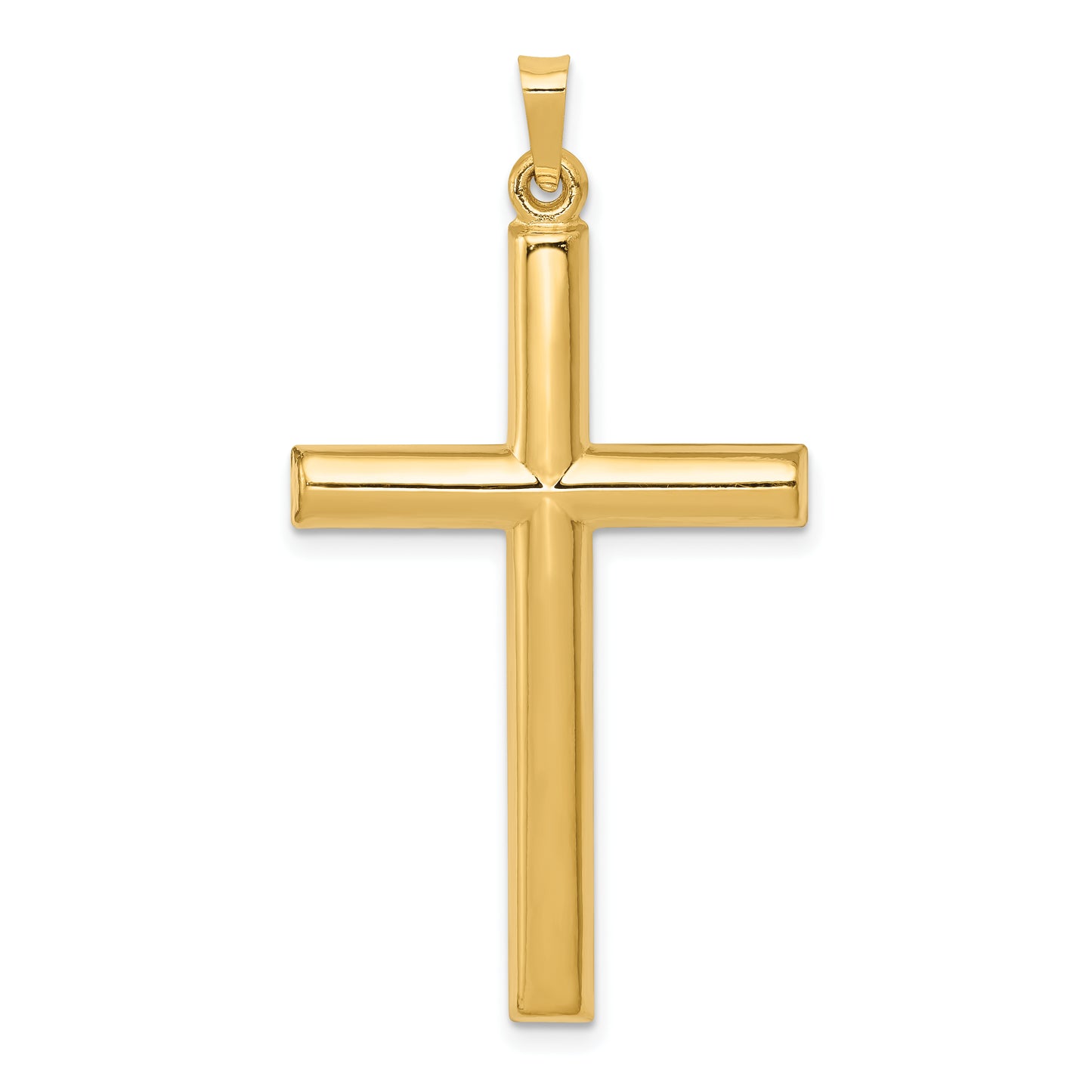 14k Yellow Gold 14k Hollow Cross Pendant