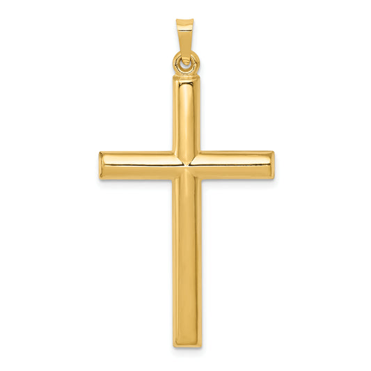 14k Yellow Gold 14k Hollow Cross Pendant