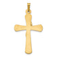 14k Two-tone 14K Two-Tone Hollow Cross w/Drape Pendant