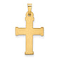 14k Yellow Gold 14k Hollow Latin Cross Pendant