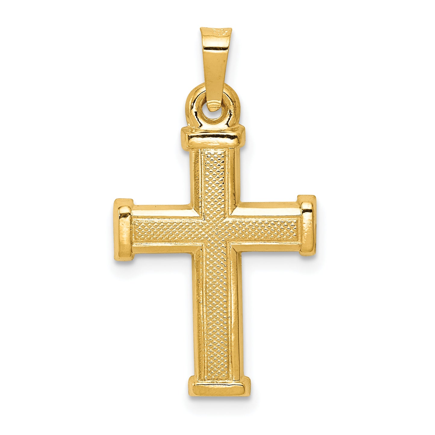 14k Yellow Gold 14k Hollow Latin Cross Pendant