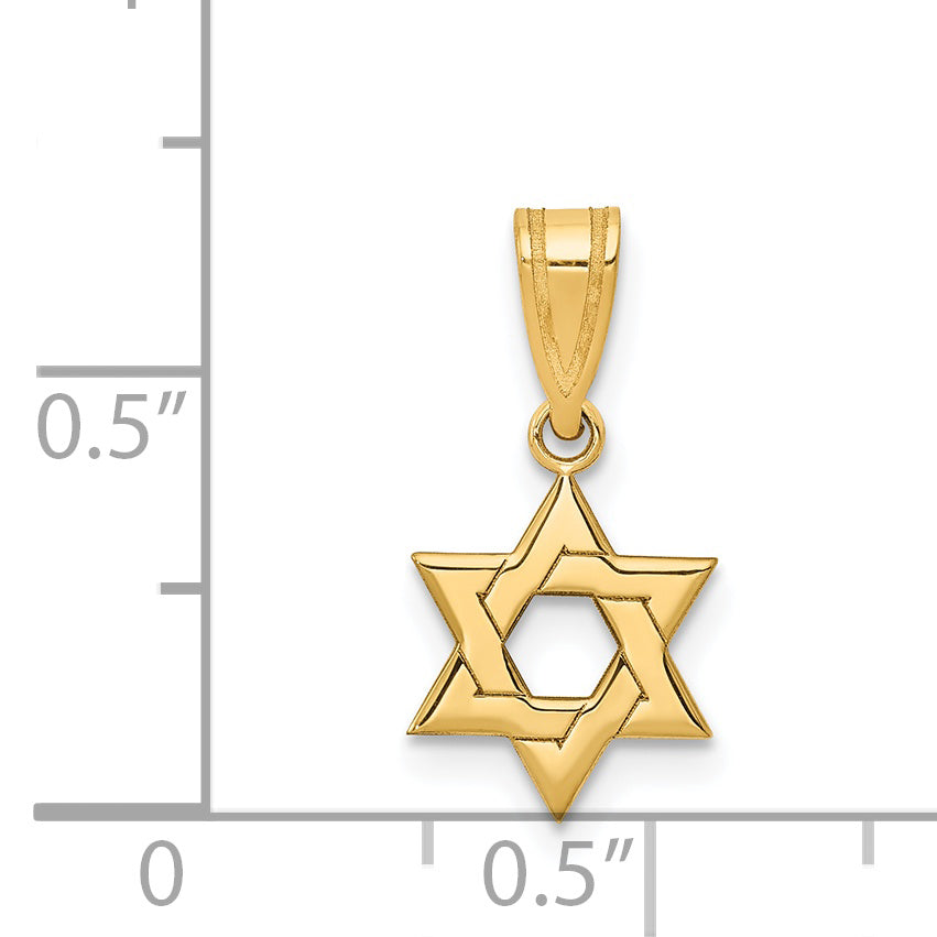 14k Yellow Gold 14k Star of David Pendant