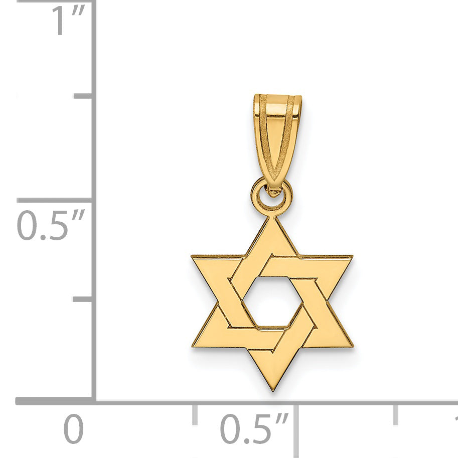 14k Yellow Gold 14k Star of David Pendant