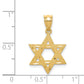 14k Yellow Gold 14k Solid Satin Star of David Charm