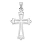 14k White Gold 14k White Gold Budded Cross Pendant