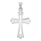 14k White Gold 14k White Gold Budded Cross Pendant