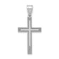 14k White Gold 14k White Laser Etched Cross Charm