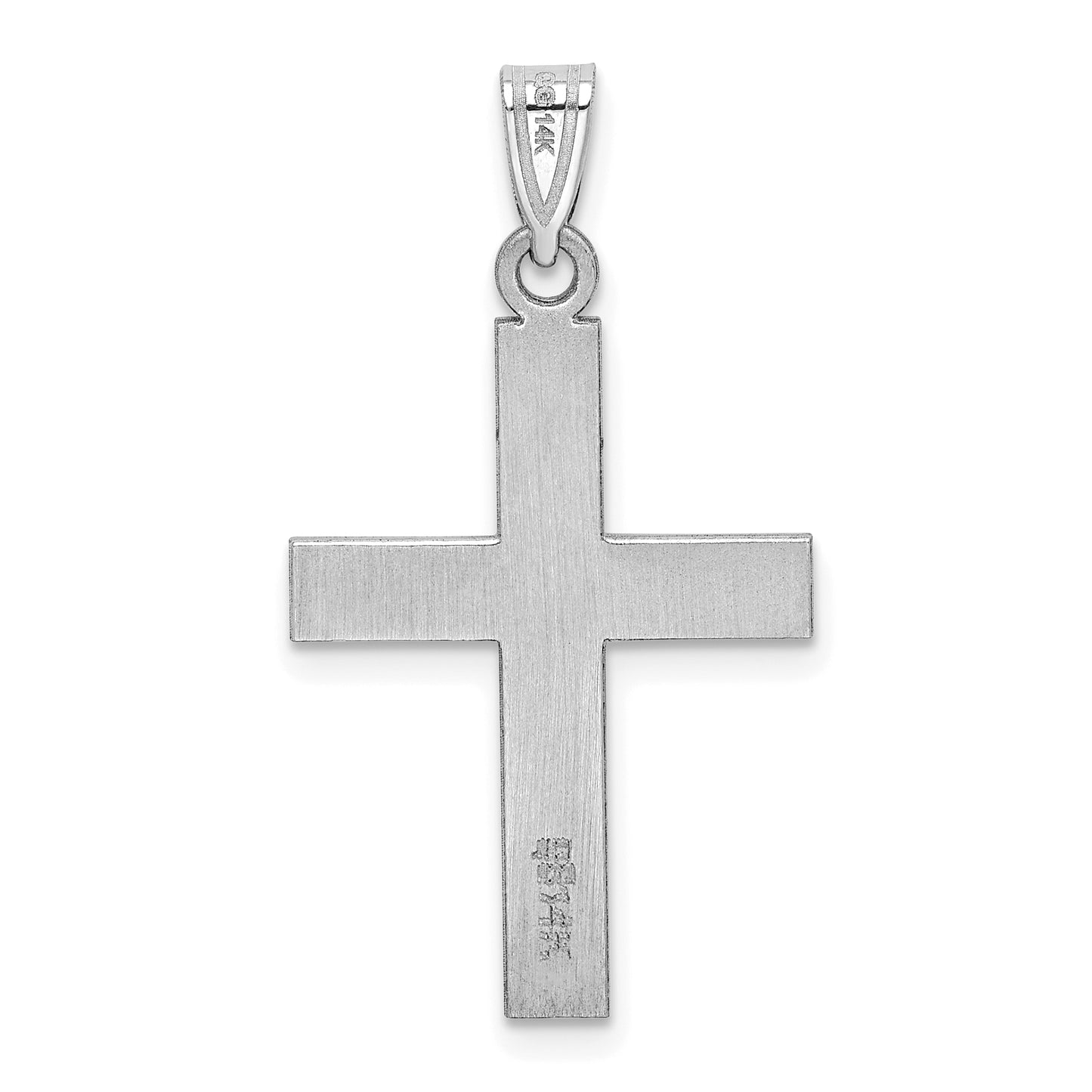 14k White Gold 14k White Gold Polished Cross Charm