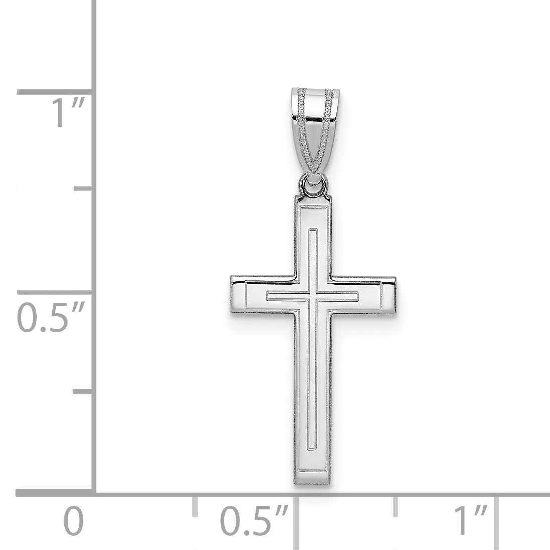 14k White Gold 14k White Gold Cross Pendant