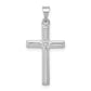 14k White Gold 14k White Gold Hollow Cross Pendant