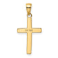 14k Yellow Gold 14k Polished Cross Charm