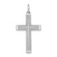 14k White Gold 14K White Gold Laser Designed Cross Pendant