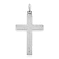 14k White Gold 14K White Gold Laser Designed Cross Pendant