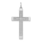 14k White Gold 14K White Gold Laser Designed Cross Pendant