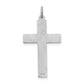 14k White Gold 14K White Gold Laser Designed Cross Pendant