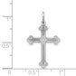 14k White Gold 14K White Gold Laser Designed Cross Pendant