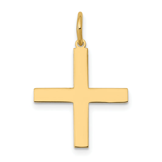 14k Yellow Gold 14K Laser Designed Greek Cross Charm