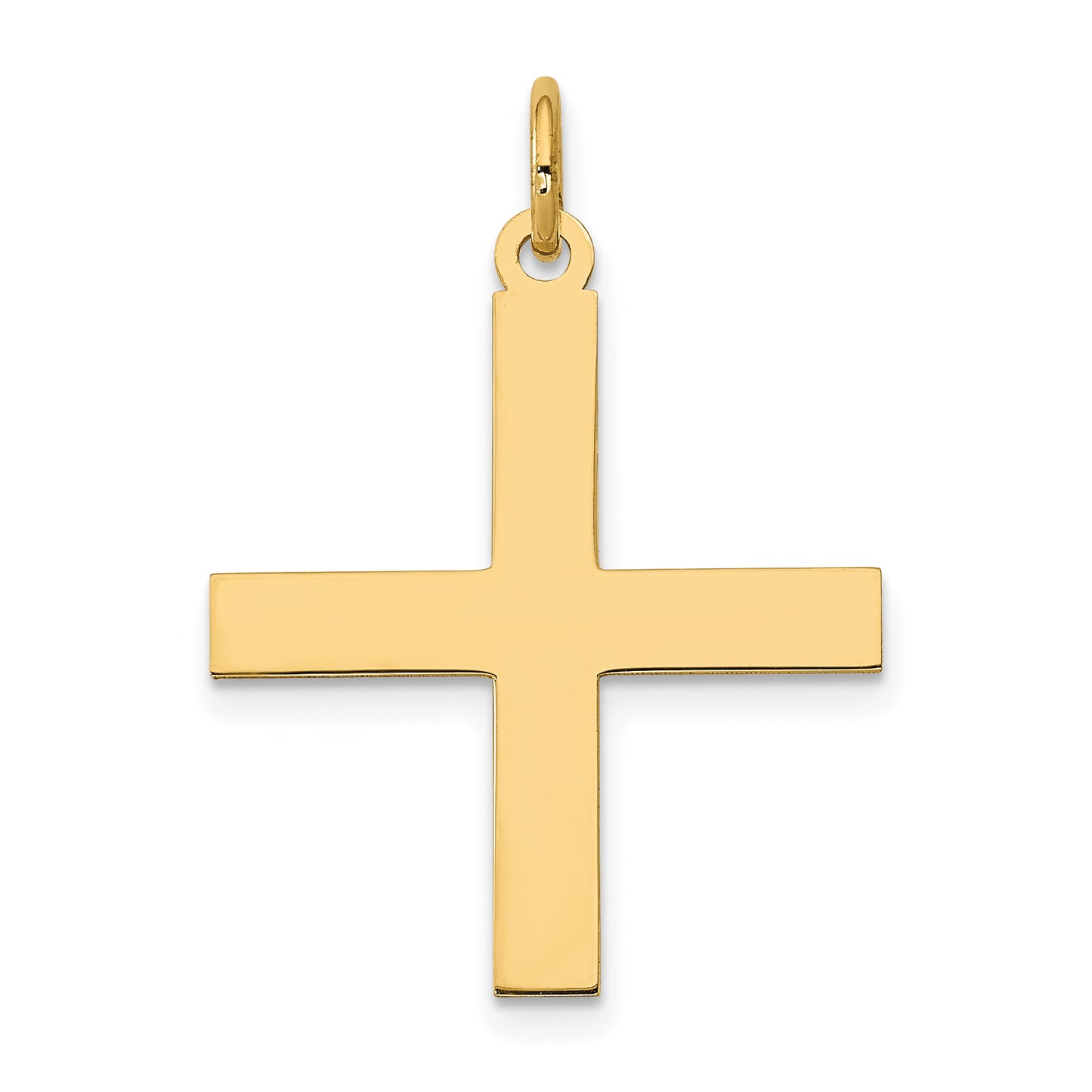 14k Yellow Gold 14K Laser Designed Greek Cross Pendant