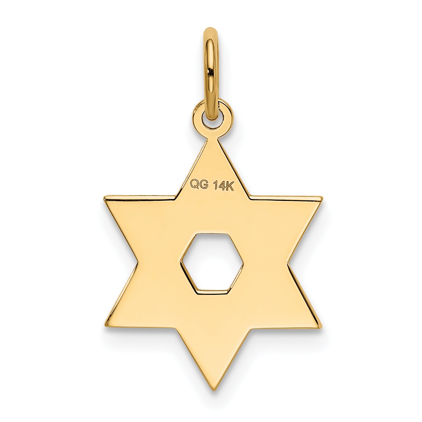 14k Yellow Gold 14K Laser Designed Star of David Charm