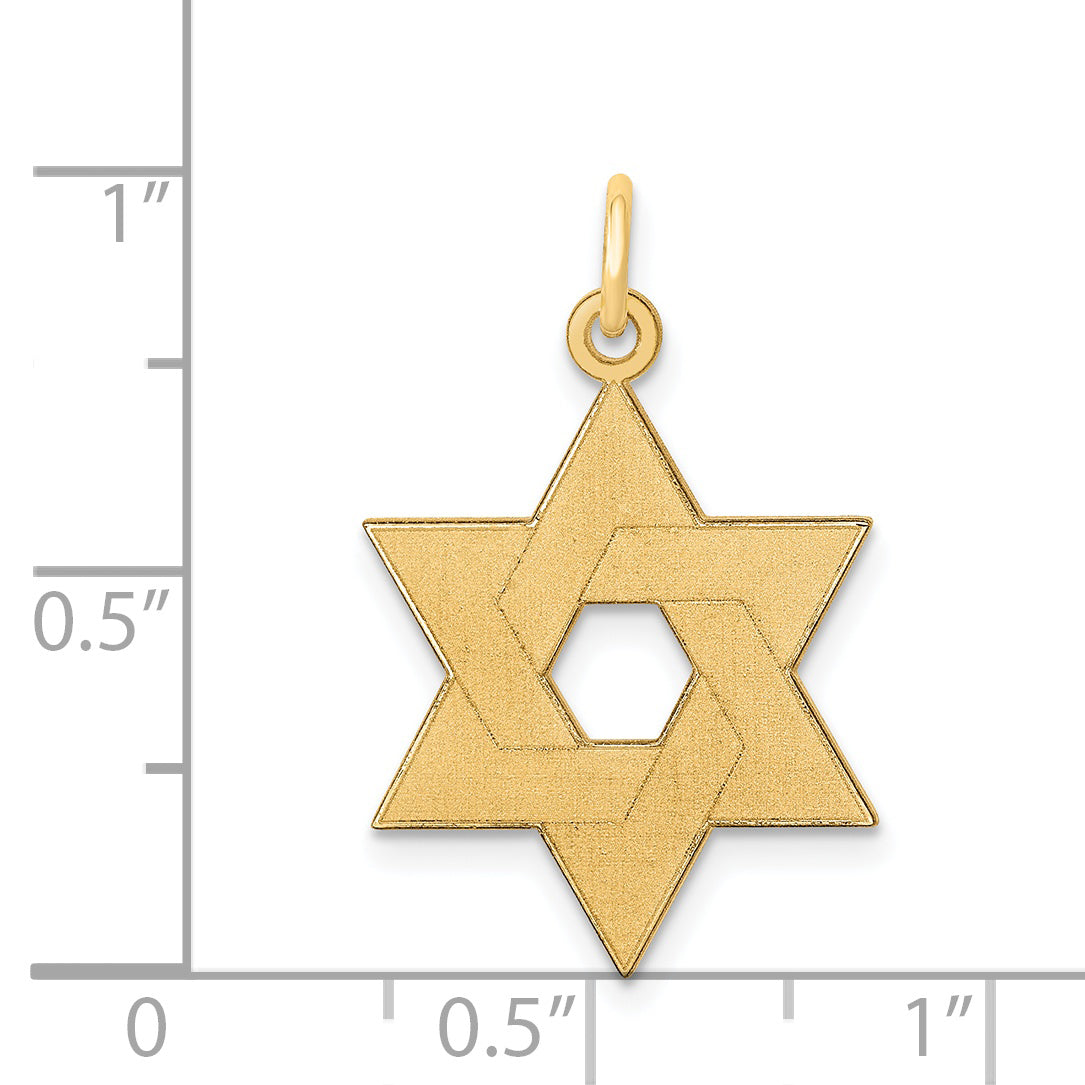 14k Yellow Gold 14K Laser Designed Star of David Pendant