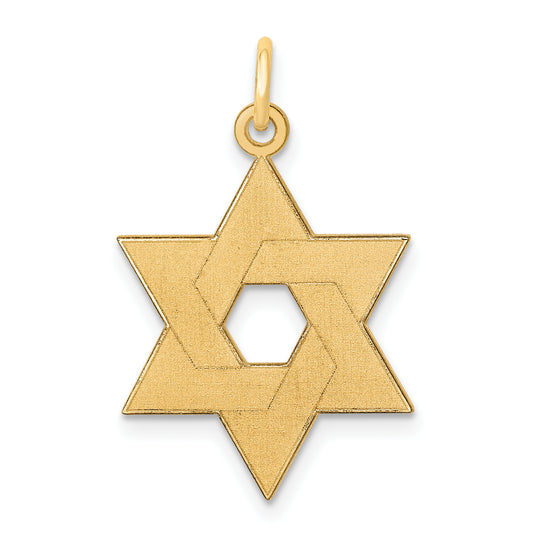 14k Yellow Gold 14K Laser Designed Star of David Pendant