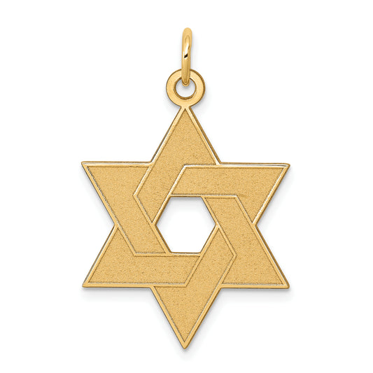 14k Yellow Gold 14K Laser Designed Star of David Pendant