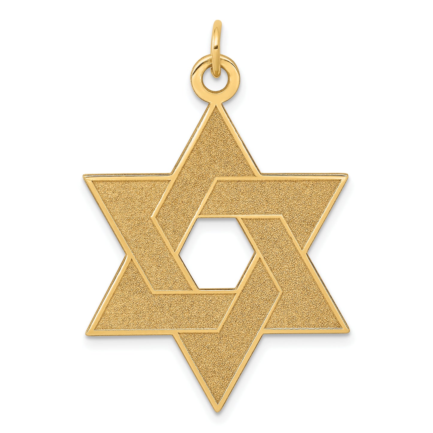 14k Yellow Gold 14K Laser Designed Star of David Pendant