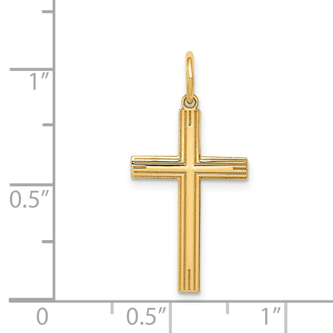 14k Yellow Gold 14K Laser Designed Cross Pendant