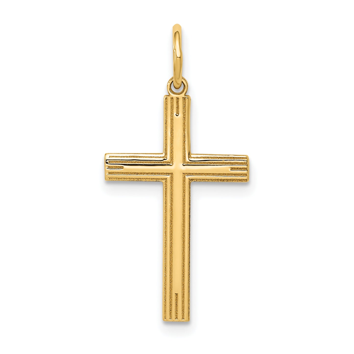 14k Yellow Gold 14K Laser Designed Cross Pendant