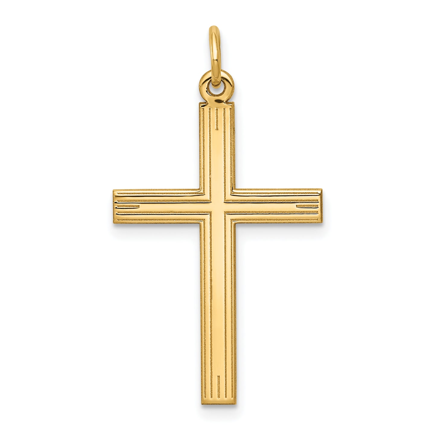 14k Yellow Gold 14K Laser Designed Cross Pendant