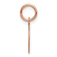 14k Rose Gold 14k Rose Gold Plain .027 Gauge Circular Engraveable Disc Charm