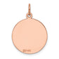 14k Rose Gold 14k Rose Gold Plain .009 Gauge Circular Engraveable Disc Charm