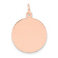 14k Rose Gold 14k Rose Gold Plain .009 Gauge Circular Engraveable Disc Charm