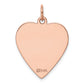 14k Rose Gold 14k Rose Gold Plain .013 Gauge Engraveable Heart Disc Charm