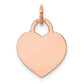 14k Rose Gold 14k Rose Gold Medium Engraveable Heart Charm