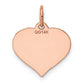 14k Rose Gold 14k Rose Gold Heart Disc Charm