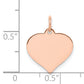 14k Rose Gold 14k Rose Gold Heart Disc Charm