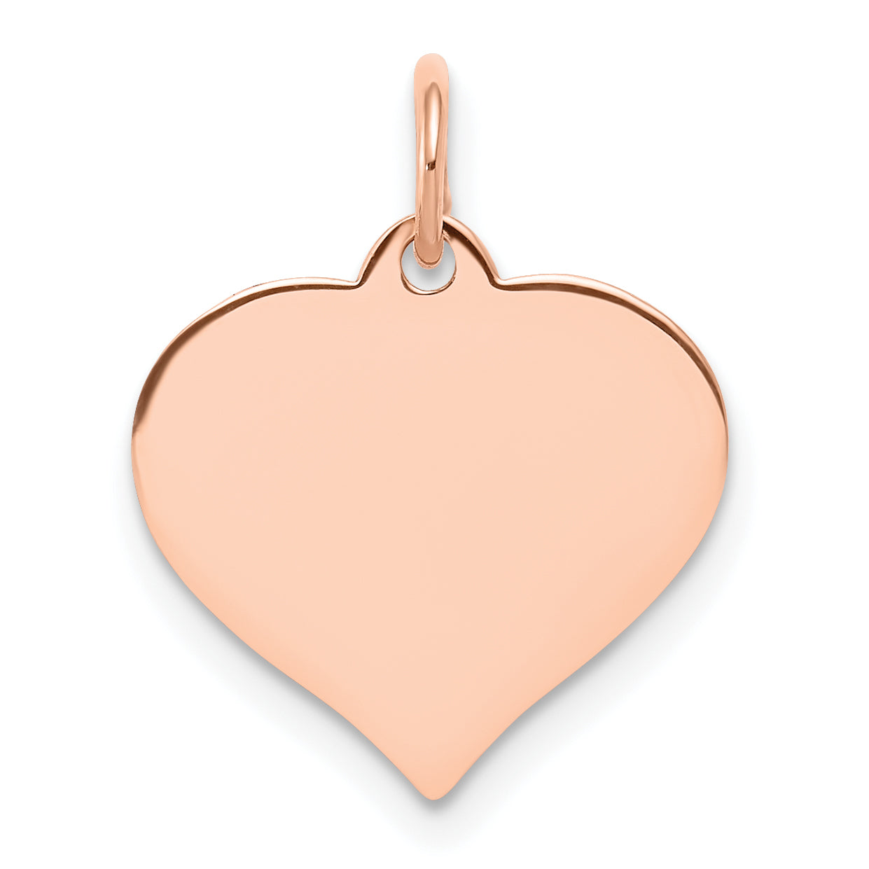 14k Rose Gold 14k Rose Gold Heart Disc Charm