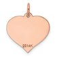 14k Rose Gold 14k Rose Gold Heart Disc Charm