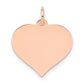 14k Rose Gold 14k Rose Gold Heart Disc Charm