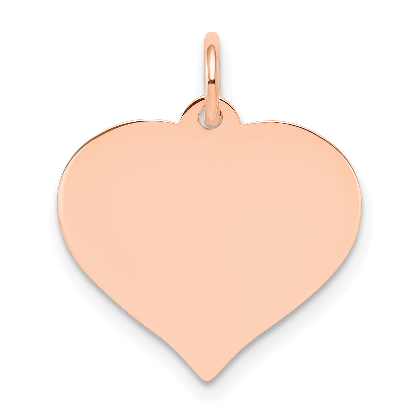 14k Rose Gold 14k Rose Gold Heart Disc Charm